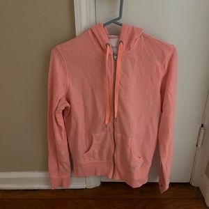 Peach zip up hoodie